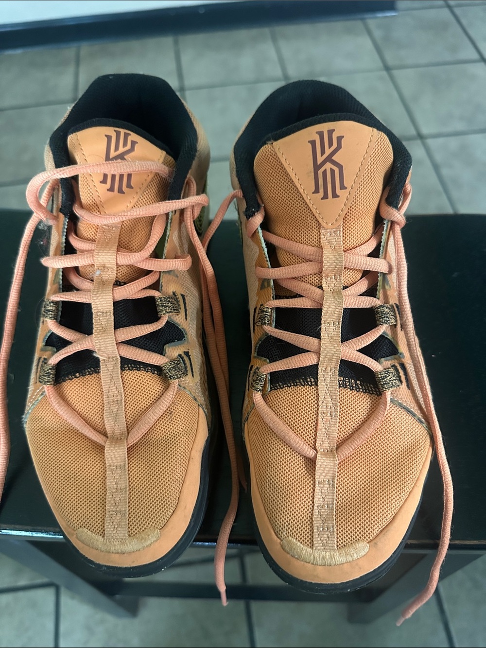 Nike Peach Kyrie Men’s Athletic Sneakers